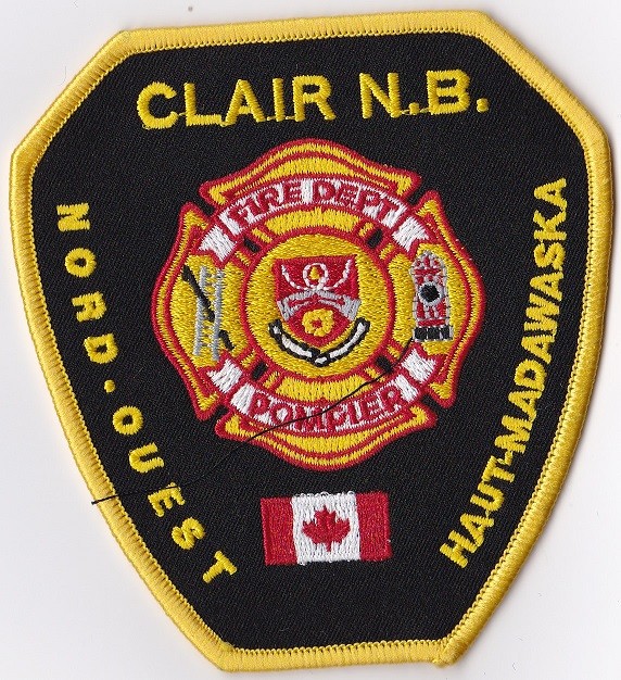 Clair Fire Department Nord - Quest New Brunswick Canada patch