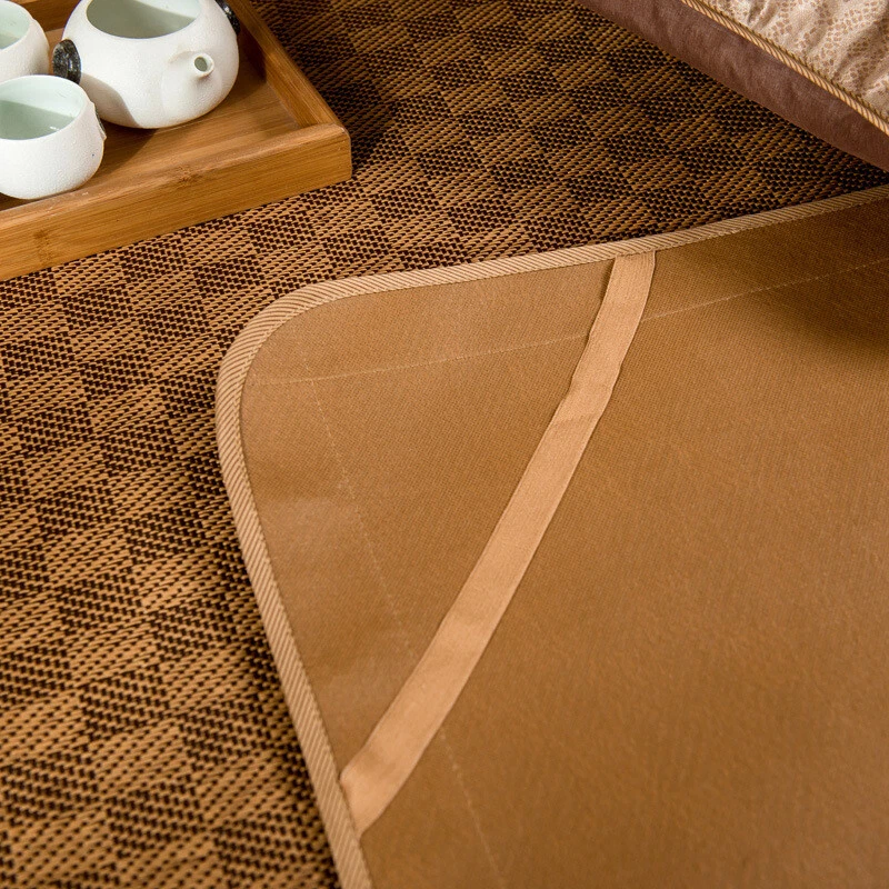 Summer Sleeping Mat For Bed Rattan Foldable Nature Bamboo Cool Bed Mat Pad
