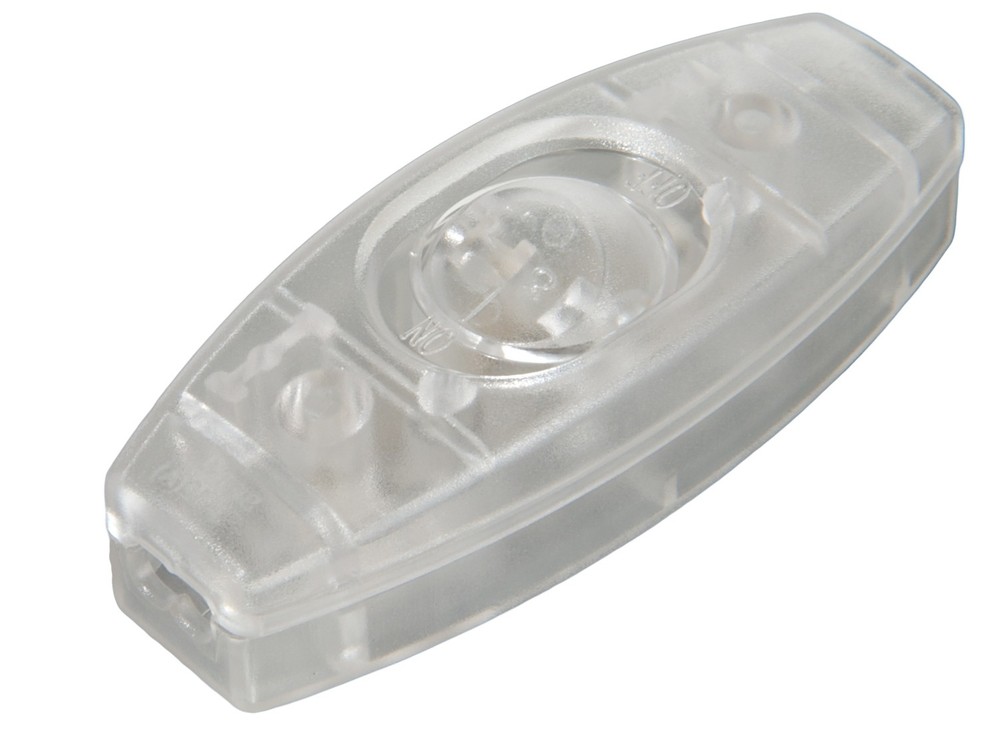 B&P Lamp Clear In Line Feed Through Rocker Switch
