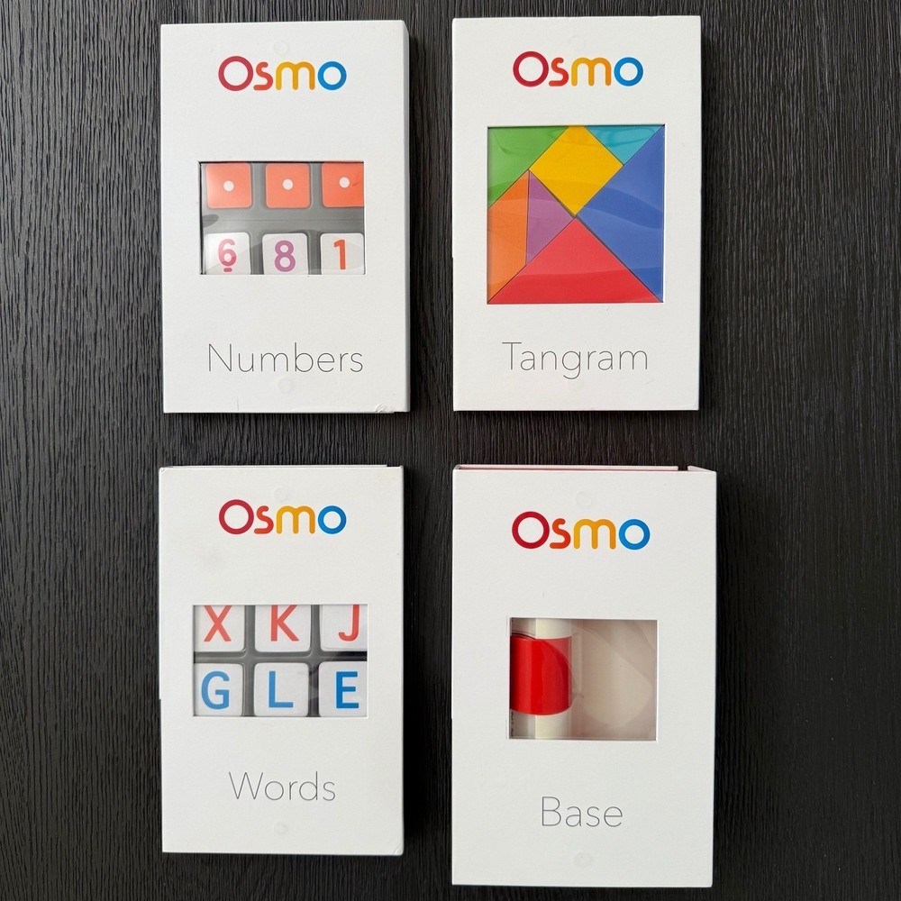 Osmo Base Words Numbers Tangram Set for iPad – Complete, Mint