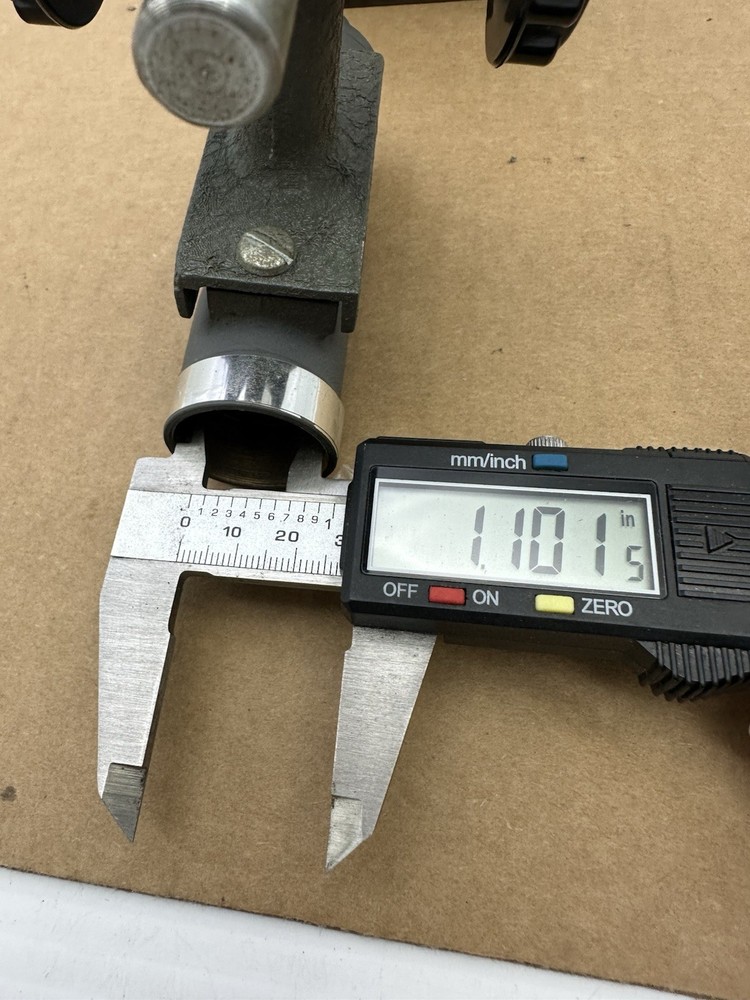 Vintage Optical Microscope Cast Iron Base Adjustable Stand Only - Unknown Maker