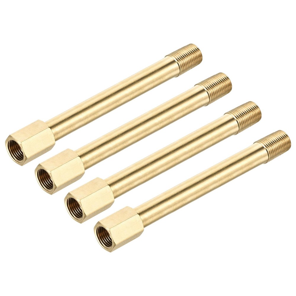 Brass Pipe Fitting G1/8 Adapter 100mm Extension Connector Hex Coupling 4 Pack