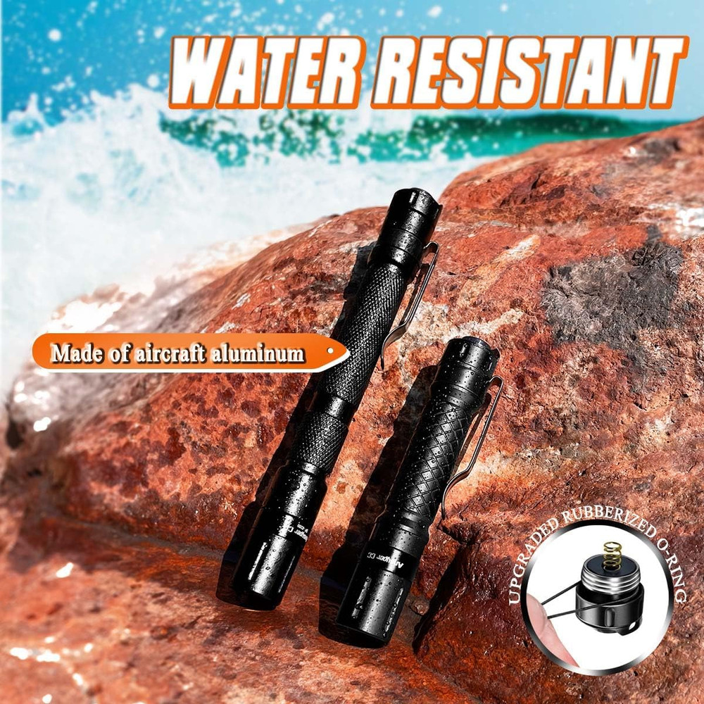 Mini Flashlight 3 Modes Small Flashlights LED Powerful High Lumens Tactical Pen