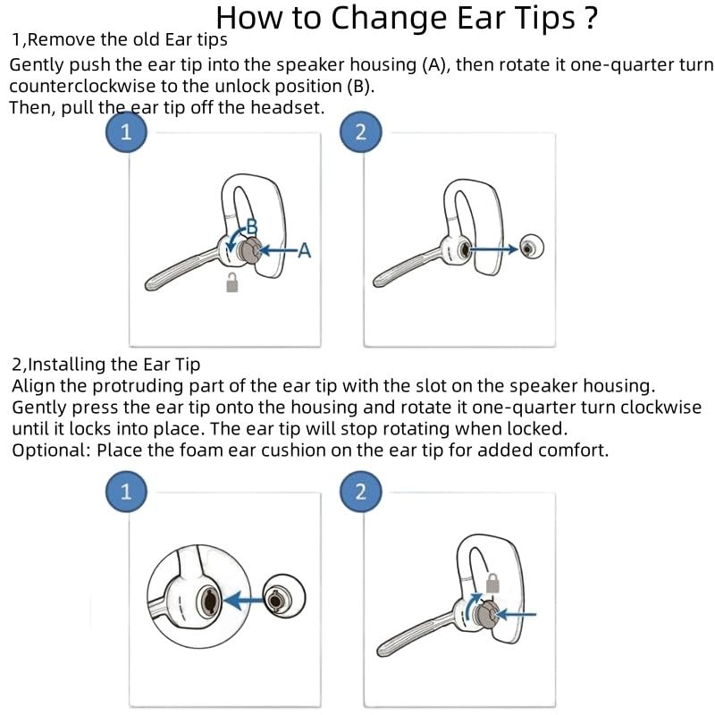 Aginkgo Replacement Earbuds Ear Tips, Foam Set Fit Kit for Small, black