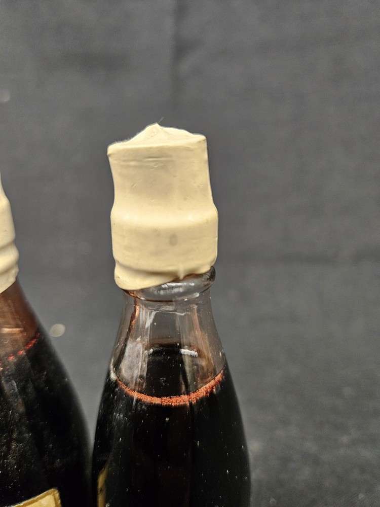 Rare Vintage Unopened Miniature Fruit Tonic Vimto Bottles Pair