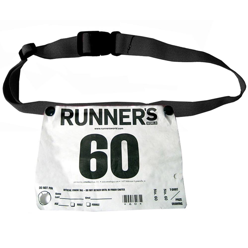 Marathon Triathlon Belt Adjustable Black Race