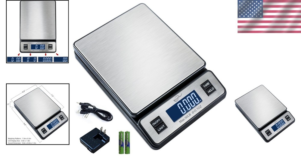 Multi-Unit Digital Postal Scale 90 lb Capacity – Perfect for Home and Office Use