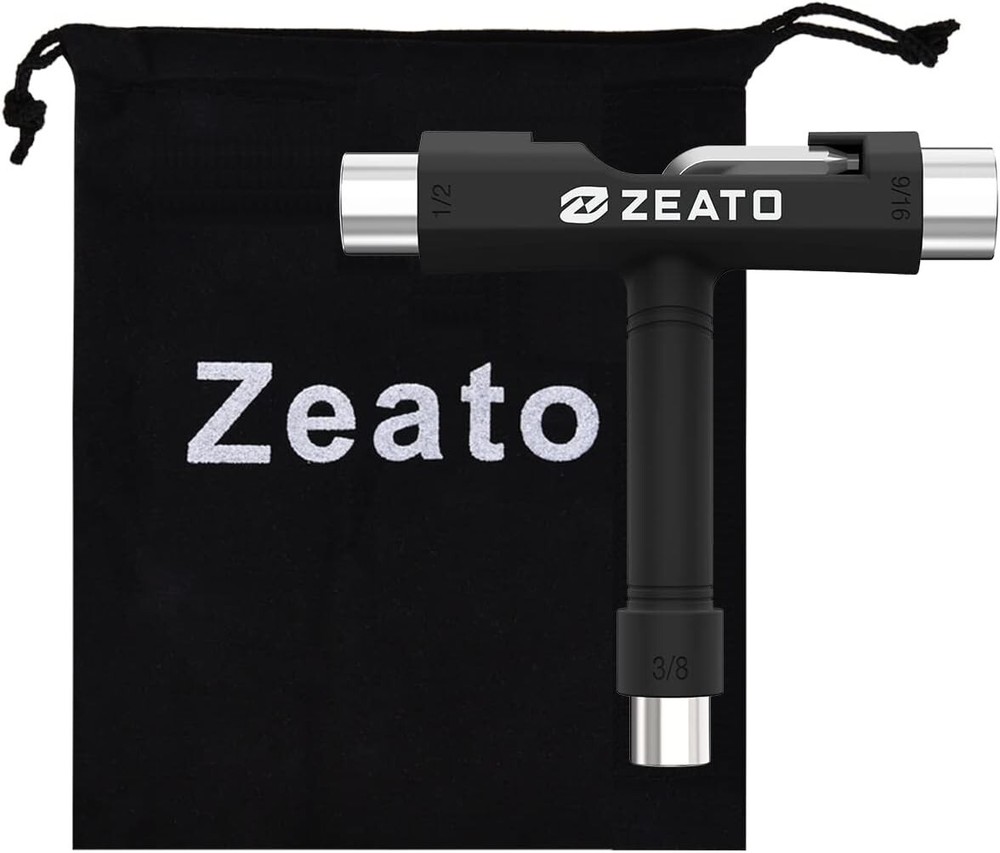 Zeato All-in-One Skate Tools Multi-Function Portable Skateboard T Tool Accessory
