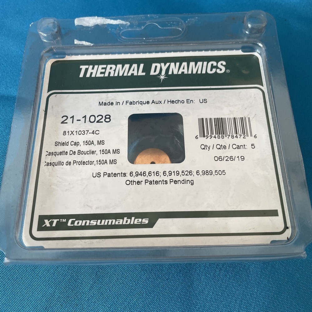 Thermal Dynamics 21-1028 Shield Cap, 150A, Ms, 5 Pack