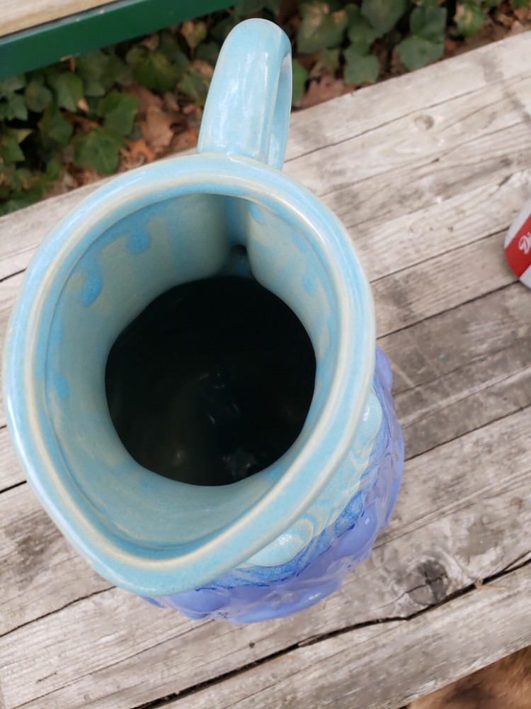 MID CENTURY ABSTRACT FOOTED PITCHER 10" RARE!