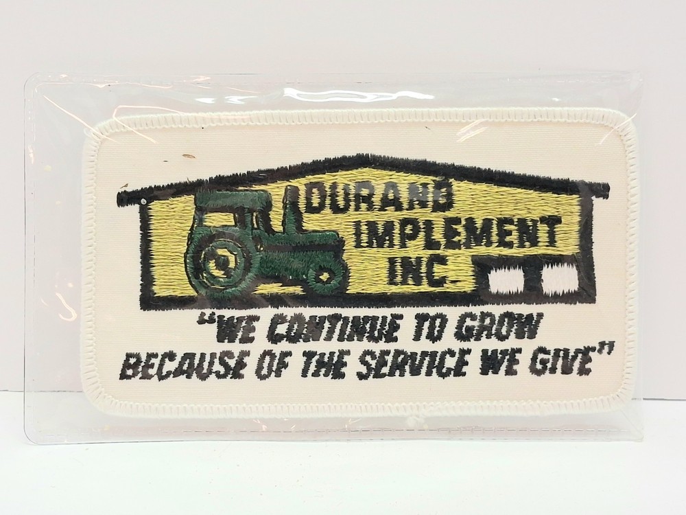 Vintage John Deere Patch Durand Implement Durand, WI Collectible Rare Patch Item