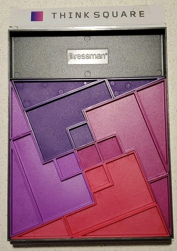 Pressman THINK SQUARE Puzzle Game Complete Box 2016