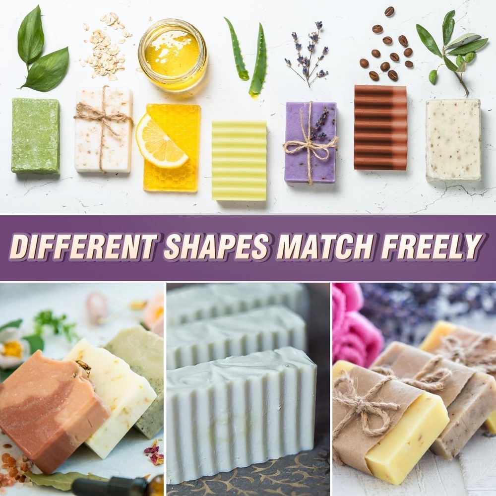 Professional Silicone Soap Mold - 42oz Rectangular Set with Wood Box Included