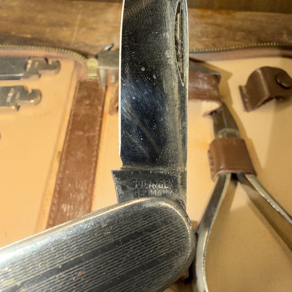 Vintage Solingen Germany Precision Tool Set Leather Case Near Complete