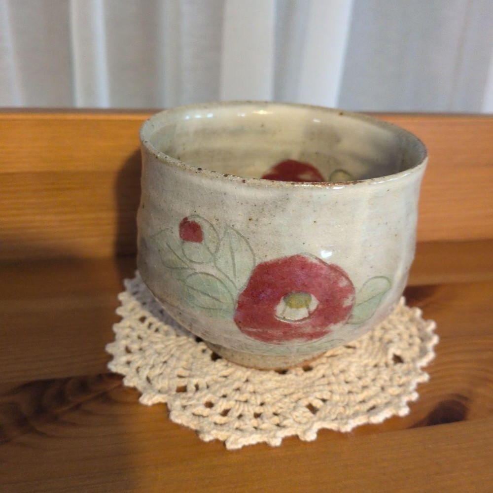 Tea Utensils Camellia painted ceramic