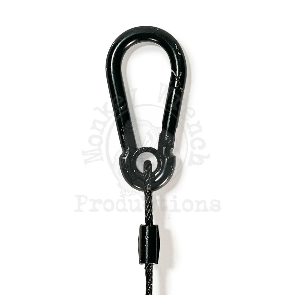 Safety Cable 10" Cable, Black with two hooks