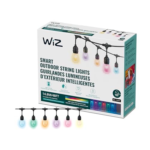 48FT Color Changing Outdoors - Water and Weatherproof - Adapter String Light