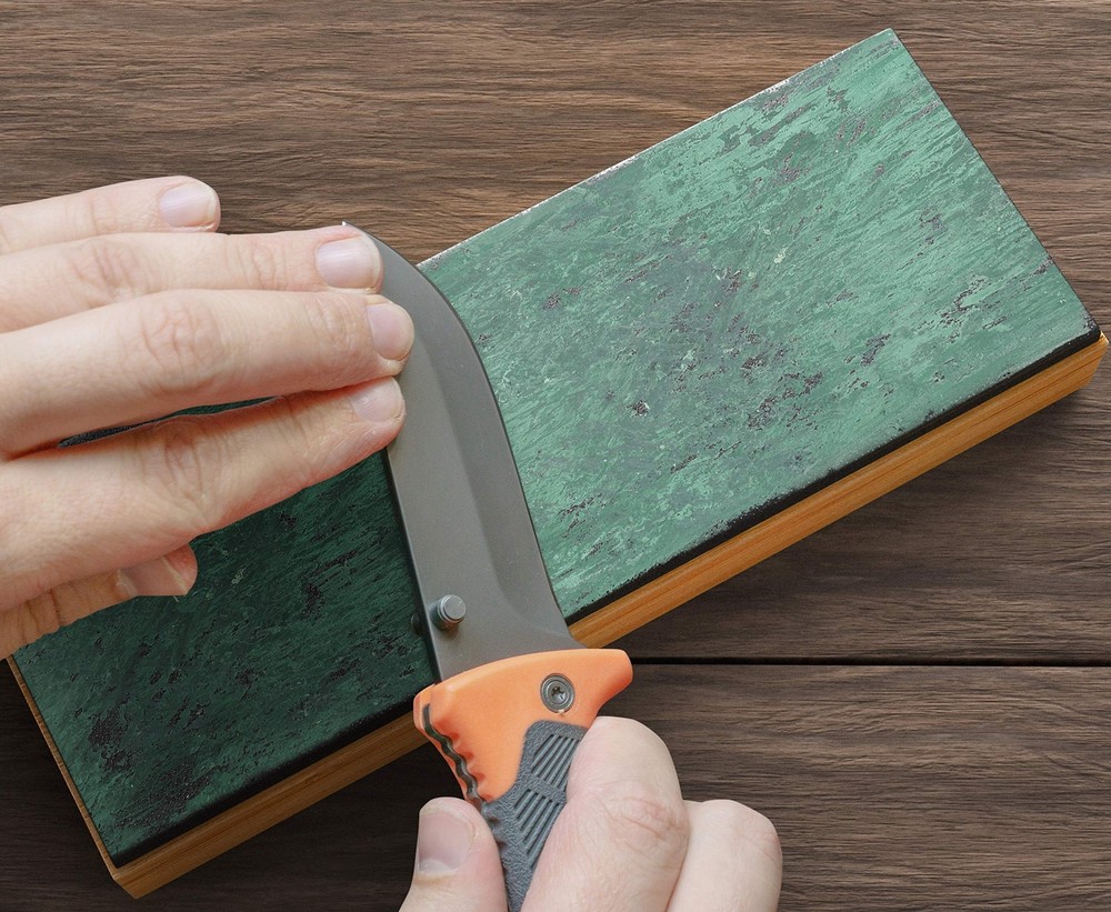 Sharp Pebble Premium Leather Strop kit with Polishing Compound- Knife Stroppi...