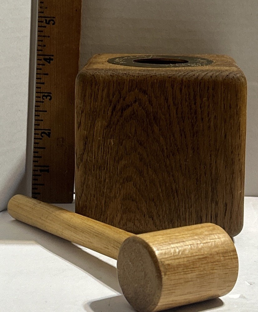 Wise Cracker Nutcracker Handcrafted USA 1983 Brass Oak Wood (B-2)