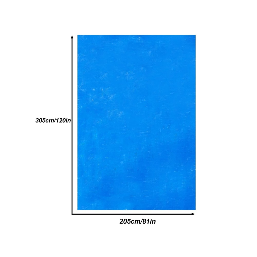 10x6.7Ft Rectangular Frame Pool Ground Cloths, Waterproof PE Swimming Pool Li...