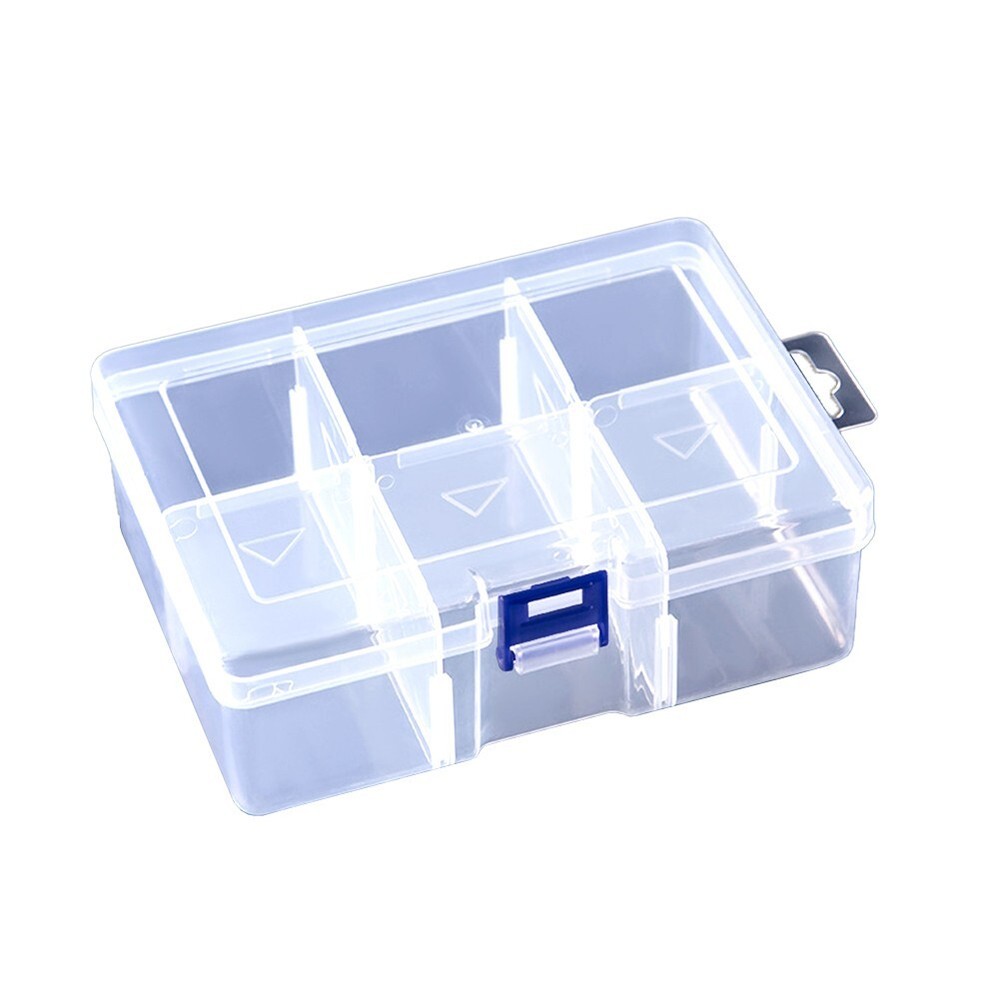 Compact Screw Holder Case with Adjustable 6 Compartments for Plastic Box