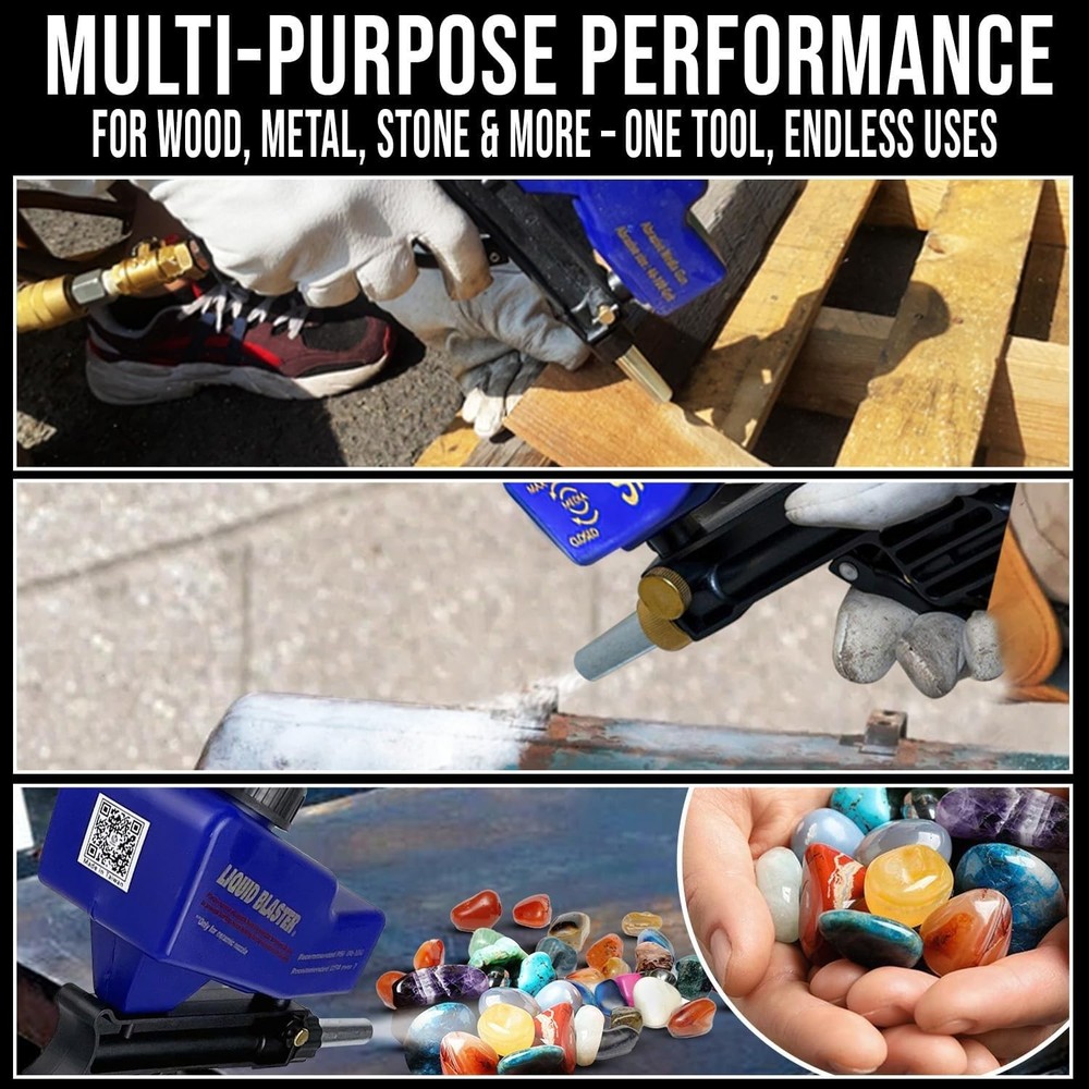 Gravity-Fed Sand Blaster with Adjustable Control - Ideal for Restorers & DIYers