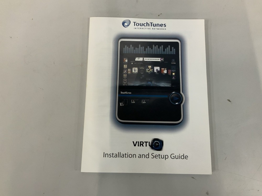 Touch Tunes Jukebox installation and setup guide