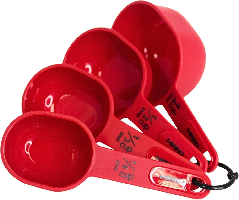 4Pc Nested Measuring Cups Set, Red