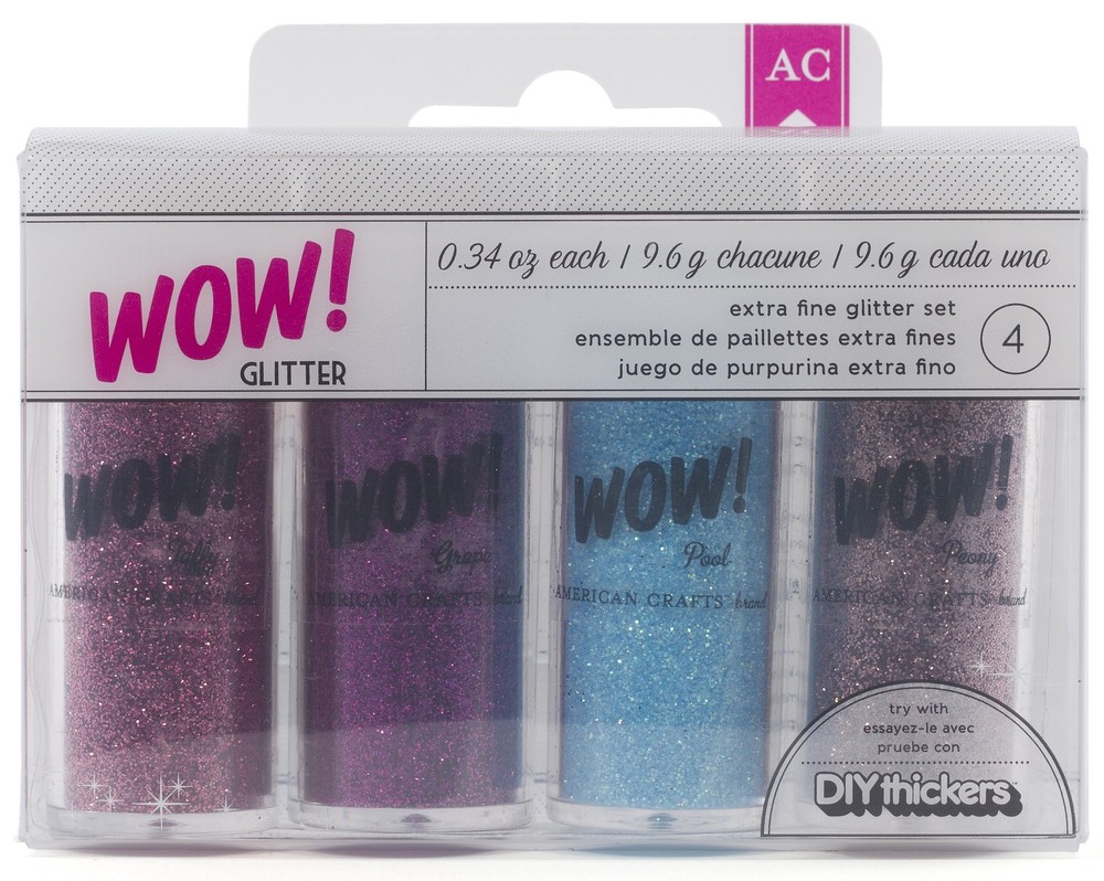 WOW! Extra Fine Glitter .34oz 4/Pkg-Everyday 3