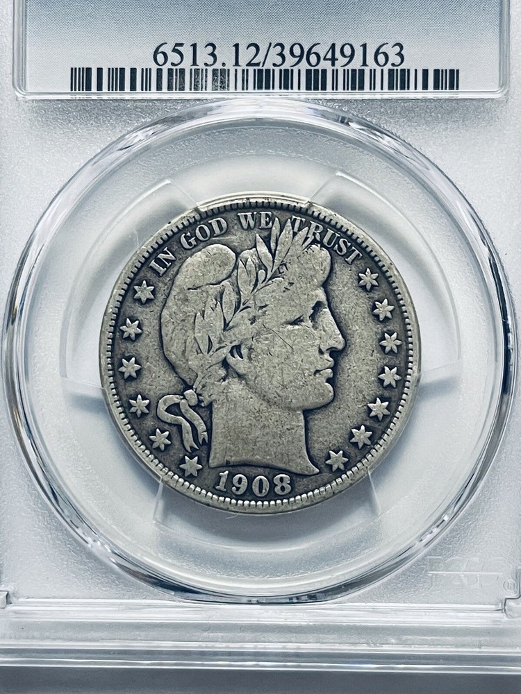 1908-D Barber Half Dollar PCGS F12