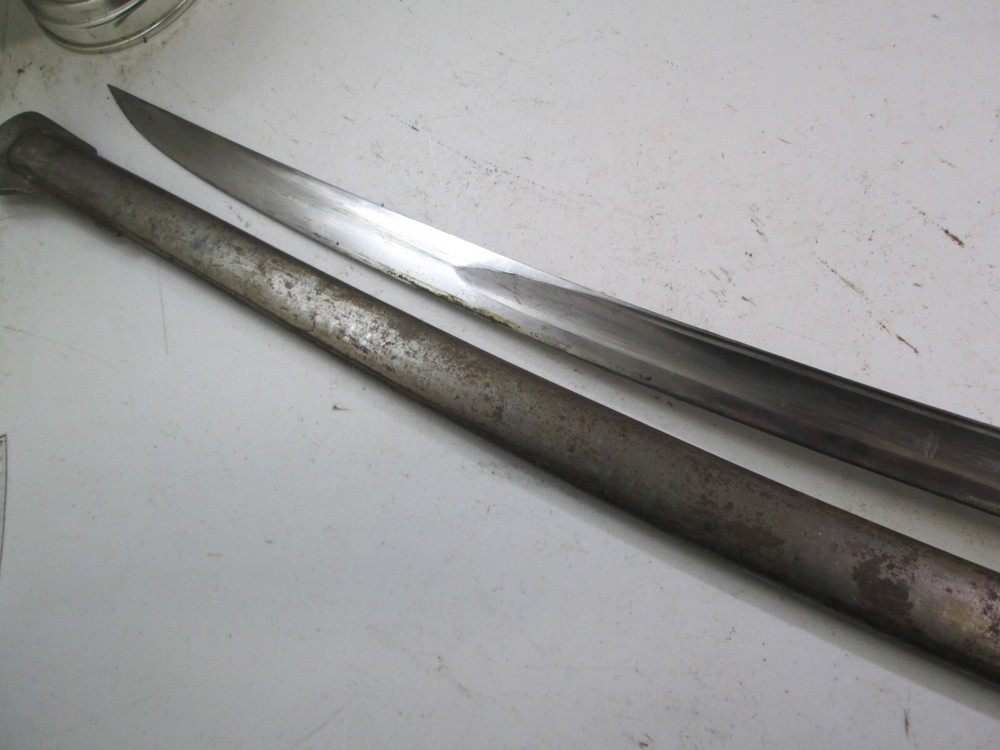 US MODEL 1840 HEAVY CAVALRY SWORD & SCABBARD NO MAKER COFEDERATE IMPORT? #Y75