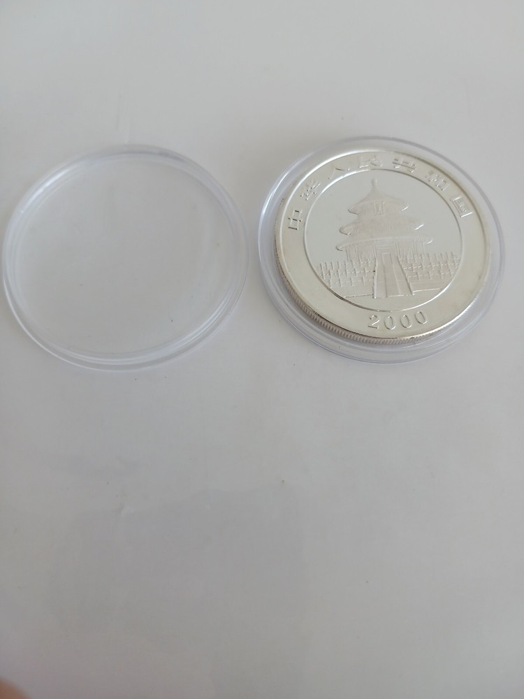 2000 China Panda Silver 1 Oz Coin Colored In Capsule BU.