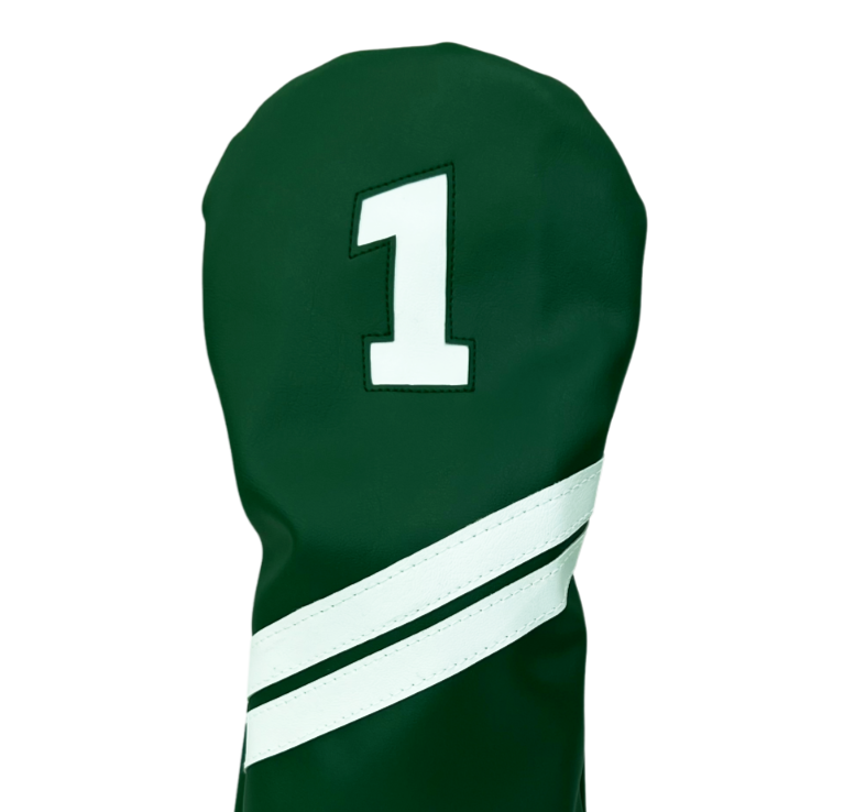 Sunfish Leather golf driver headcover - green and white !