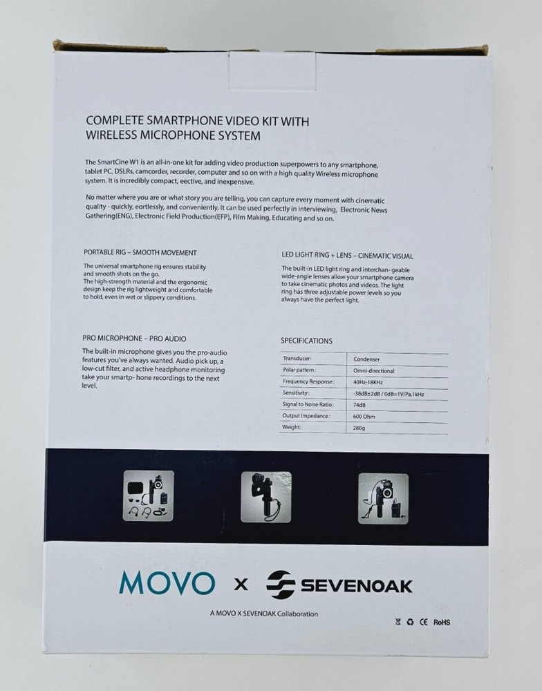 SmartCine Wireless Complete Universal Smartphone Video Kit for iPhone & Android