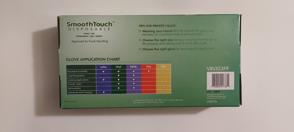 Disposable Vinyl Gloves (powder free)