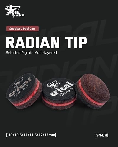 Pool Cue Tips 5 Layer Pool Stick Tips (ardness Soft/Medium/ard) 10.5mm H