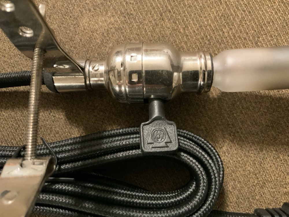 Antique sewing machine Chrome Lamp, New 8ft Auth. Cable, Ref.