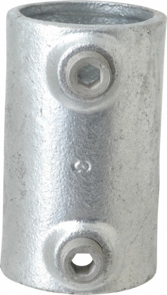 Kee 1-1/2" Pipe, Malleable Iron Straight Coupling Pipe Rail Fitting Galvanize...