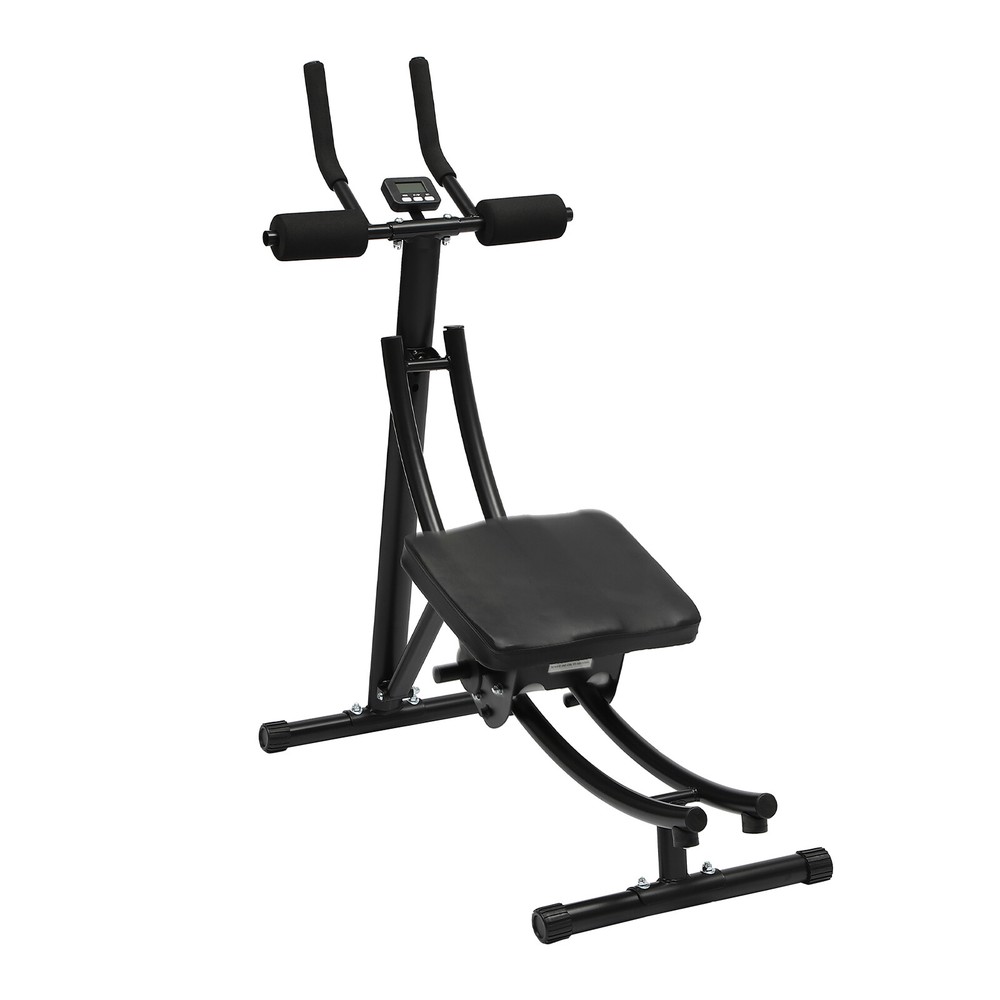 Ab Workout Crunch Machine Coaster Abdominal Ab Trainer Sit Up Bench LED Display