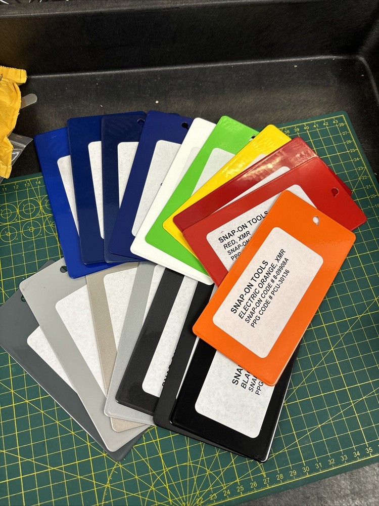 Snap On Tools Ex Dealer Van Toolbox Roll Cab Paint ColourCoupon Sample Set