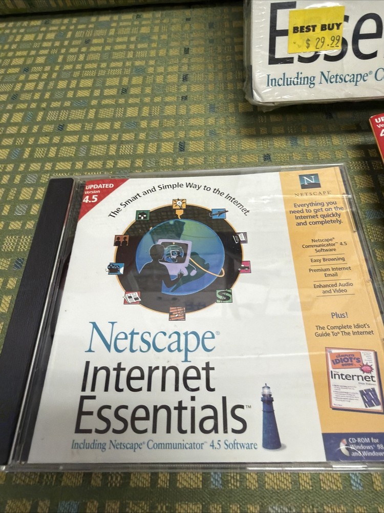 Netscape Internet Essentials Netscape Communicator 4.5 Software Broderbund 1998