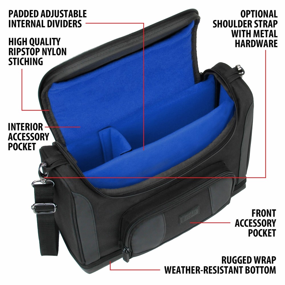 S7 Pro Messenger Bag with Customizable Dividers, Accessory Pockets & Carry Strap