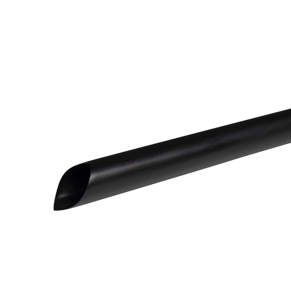 Karat C9030, 9" Boba Straws, Unwrapped, Solid Black 3500/CS