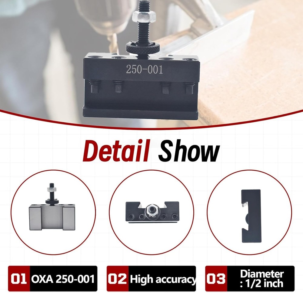 OXA Quick Change Lathe Tool Post Holder 250-001 - Precision Engineering