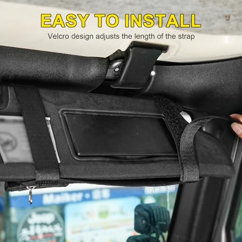 Multi-Functional Car Sun Visor Organizer with MOLLE Tactical Design, 1