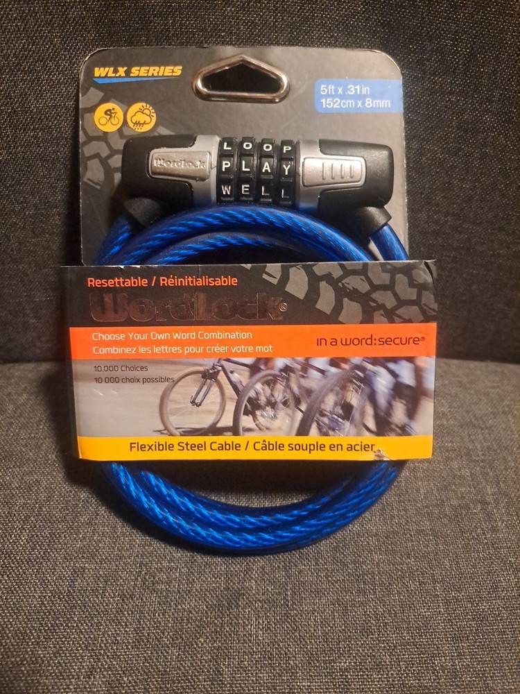 WLX, Wordlock Bicycle, Tools, Almost Any Security Cable Lock System. 5'x.31"