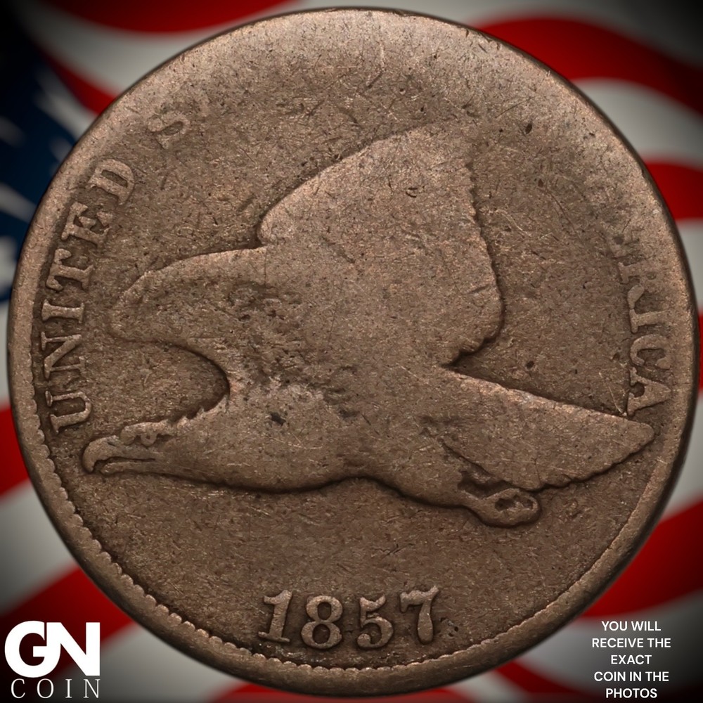 1857 Flying Eagle Cent Penny A4275
