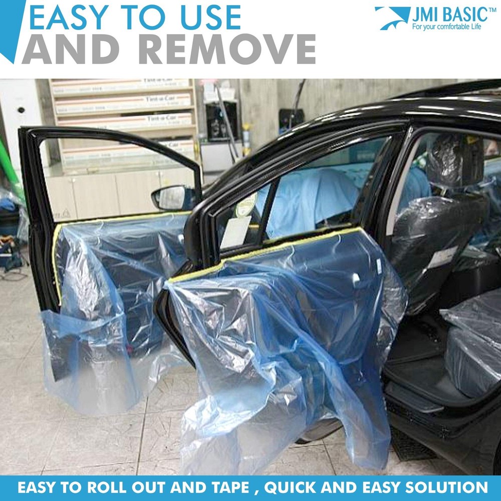 Plastic Sheeting for Car Paint – Assorted 3 Sizes Multi Pack – No Re