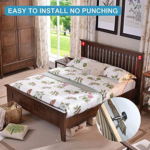 2PCS Black Adjustable Bed Frame Anti-Shake Tool, Headboard Stoppers with Free