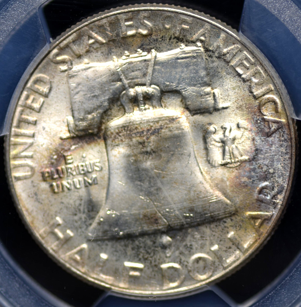 1957 FRANKLIN HALF DOLLAR PCGS MS 65 EXTRA SATINY SMOOTH GLASSY LUSTER BRIGHT